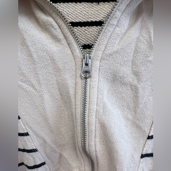 LOFT zip up striped top - Picture 5 of 5